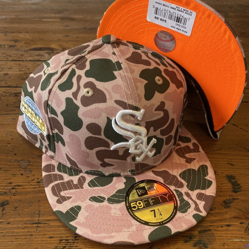 New Era Chicago White Sox World Series Duck Camo‎ Patch Hat 59Fifty Fitted 7 1/4